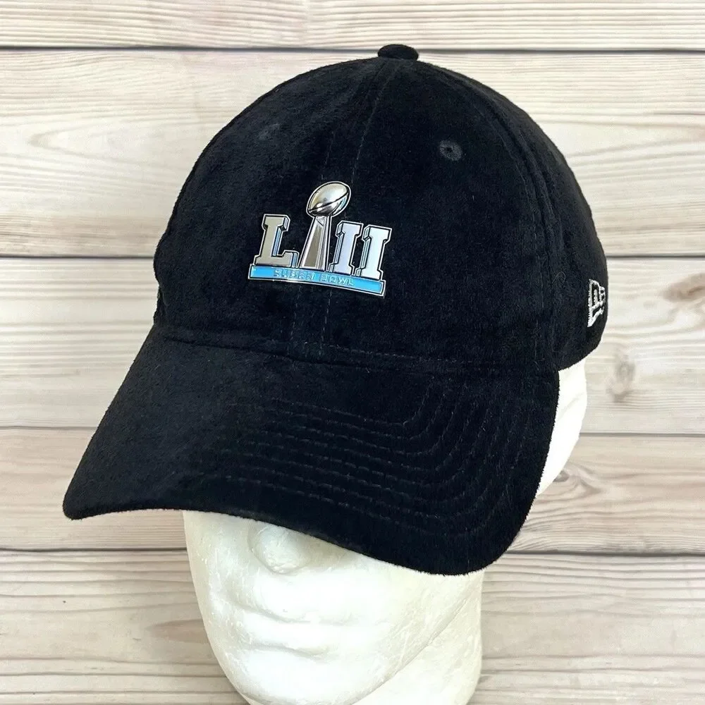 NEW ERA NFL Super Bowl LII Hat Black Suede Adjustable Cap Philadelphia Eagles
